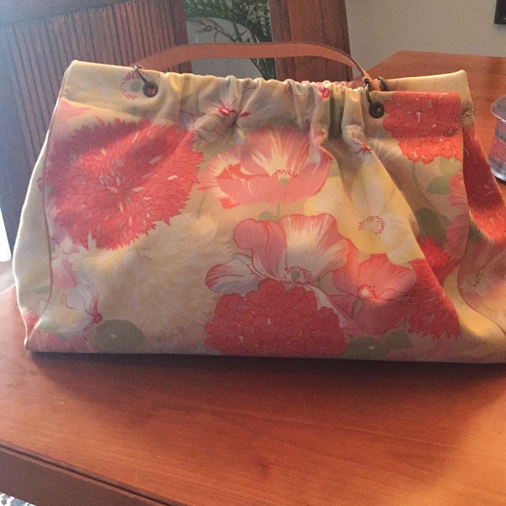 Authentic Burberry canvas flower bag